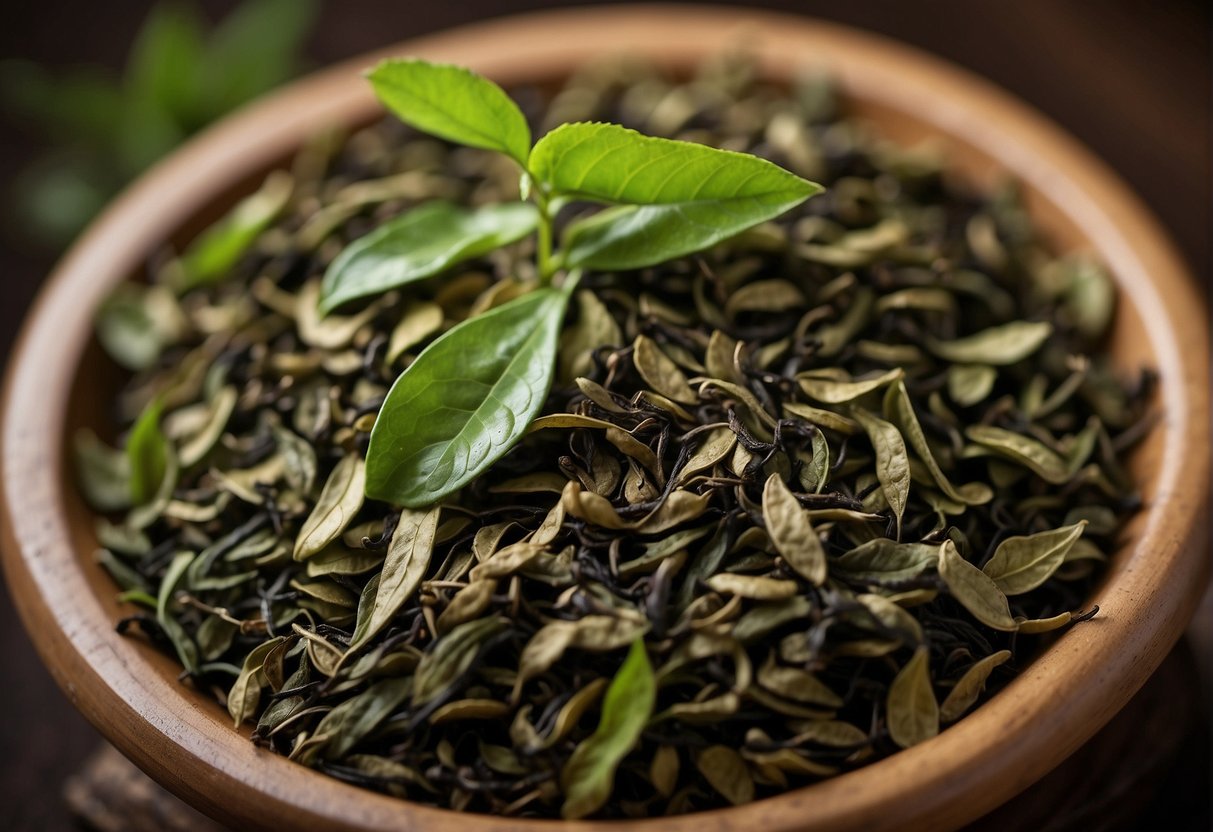 Tea leaves ferment in a warm, humid environment. Microorganisms break down the leaves, creating unique flavors and health benefits