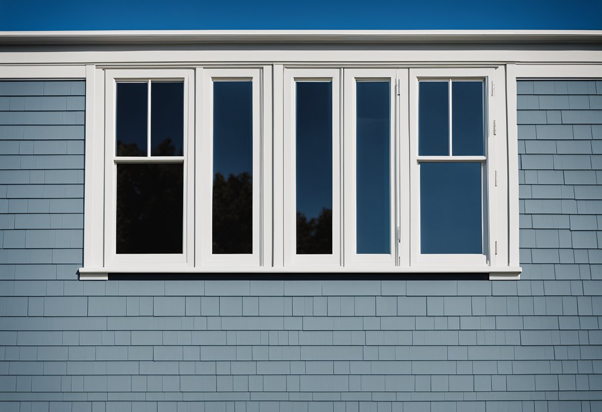 A house with Hardie Board siding stands tall against a blue sky, showcasing its durability and aesthetic appeal. The clean lines and texture of the siding add depth and character to the building's exterior