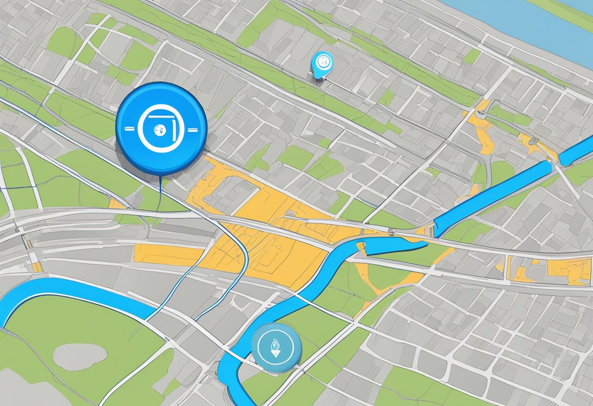 A motorcycle GPS showing a location and time that contradicts a received traffic ticket