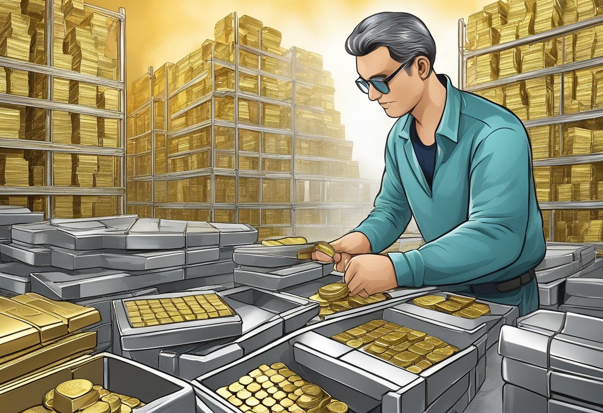 A person becomes a Mintbuilder member, purchases metals at the best prices, and safeguards their finances with gold and silver in the event of a bank failure