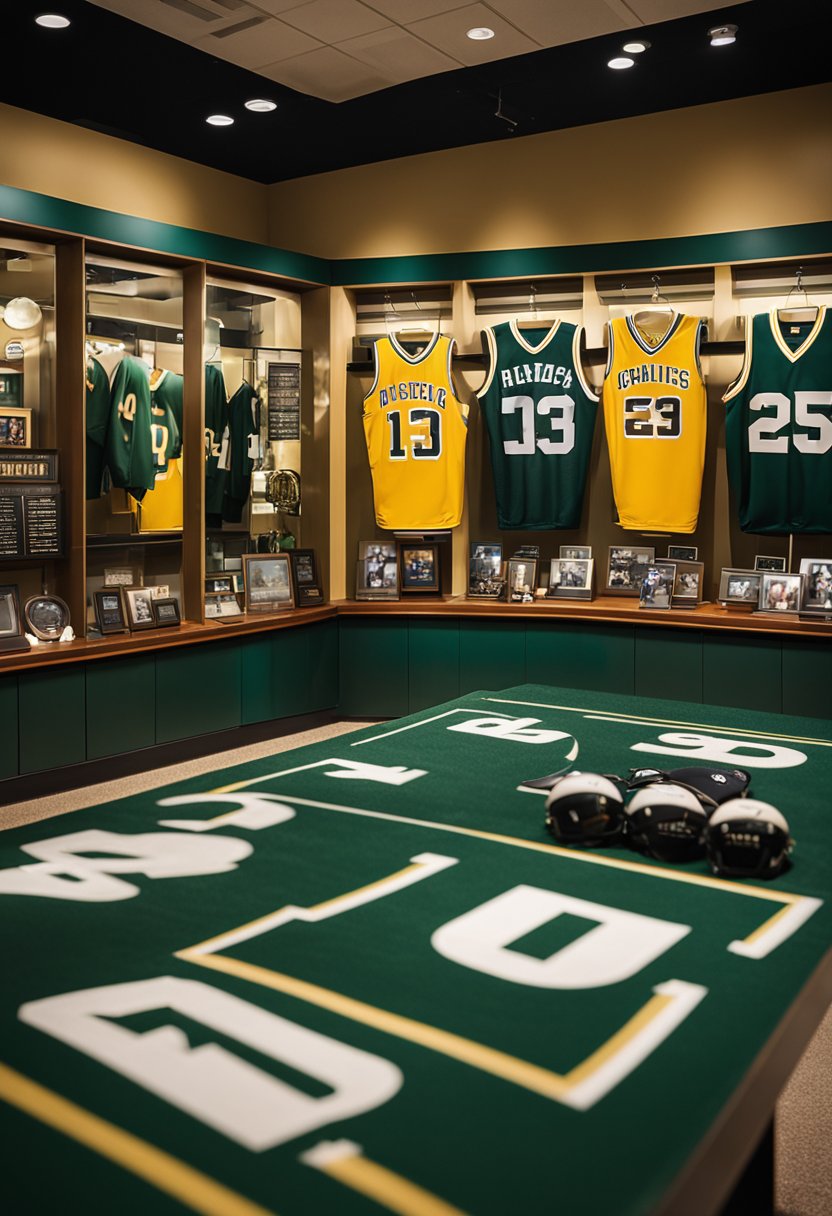 The museum showcases Waco's sports history through a collection of memorabilia, including jerseys, equipment, and photographs from various sports