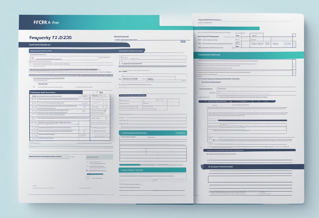 A stack of FFCRA form 7202s for 2023 with a "Frequently Asked Questions" section prominently displayed