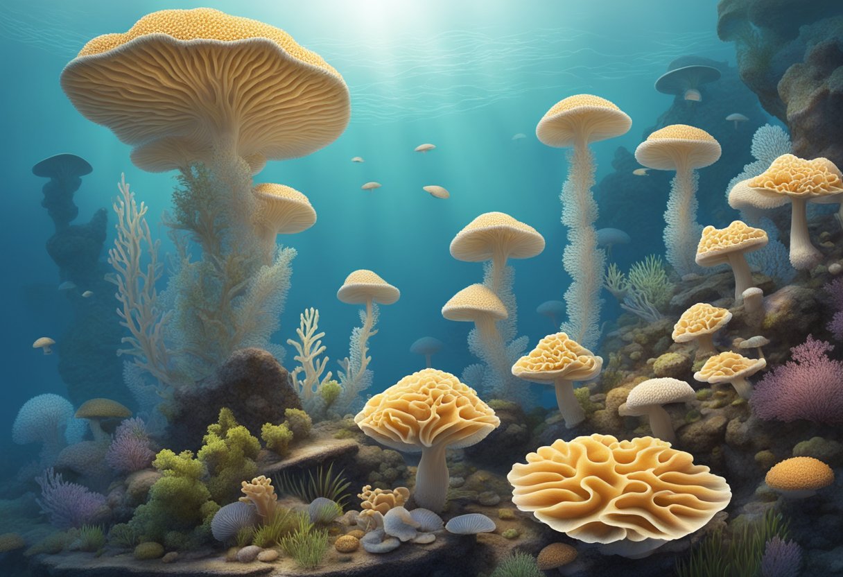 Mushroom corals sway with the current, adjusting to light and water flow. Considerations include their delicate structure and potential for displacement
