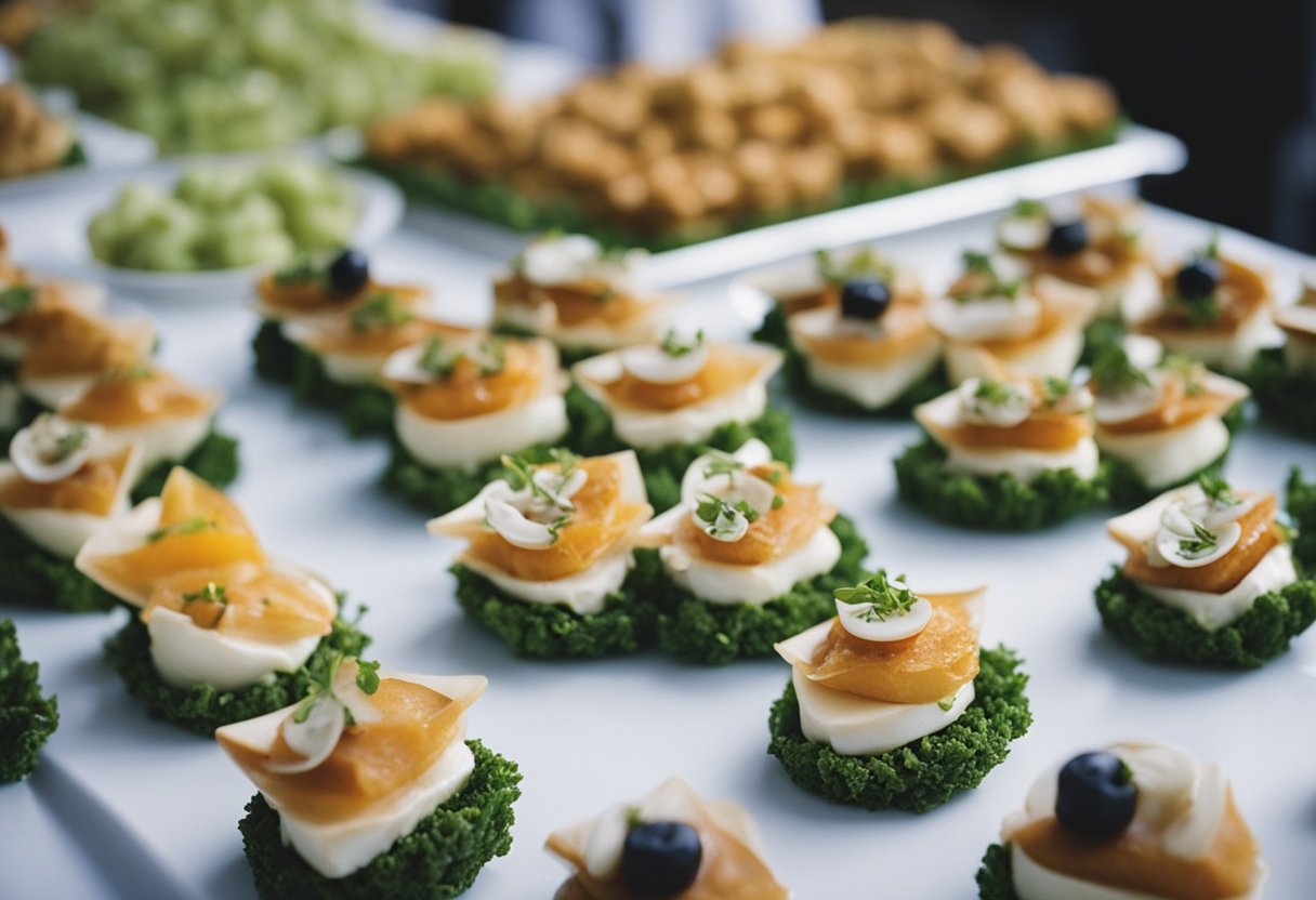 An array of budget-friendly catering options displayed for 80 guests at a wedding reception