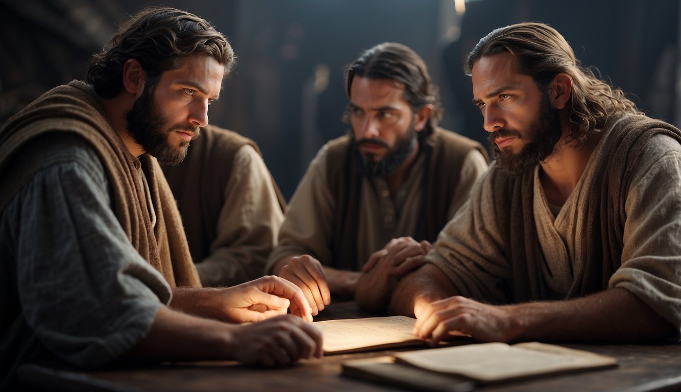 Biblical characters facing struggles, learning valuable lessons
