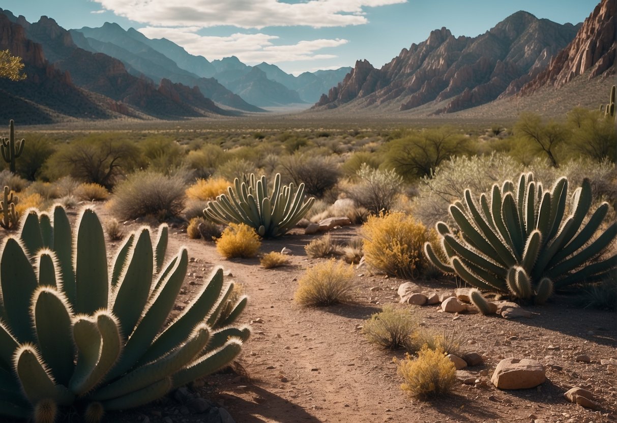 Scenic desert trails winding through rocky canyons and cactus-filled landscapes, with views of the Organ Mountains and Rio Grande
