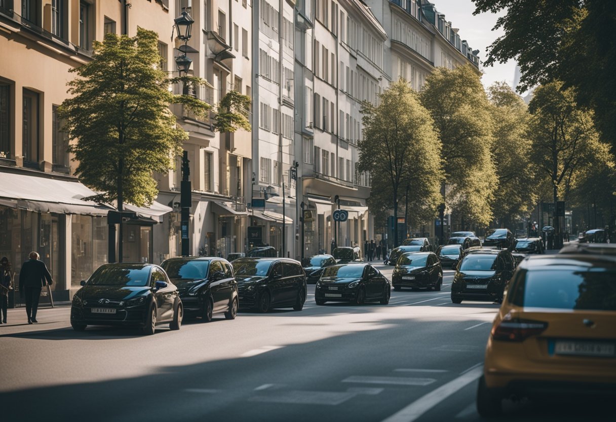 Die belebten Straßen von Berlin, mit ikonischen Wahrzeichen im Hintergrund, während die Kameras die Energie und Vielfalt der Stadt einfangen