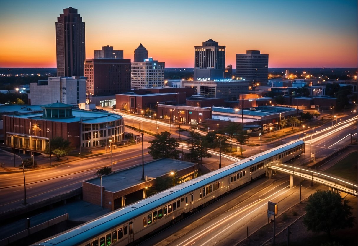 The city of Memphis is depicted with a monthly breakdown and events, showcasing the best time to visit. Vibrant colors and lively scenes capture the city's energy and excitement