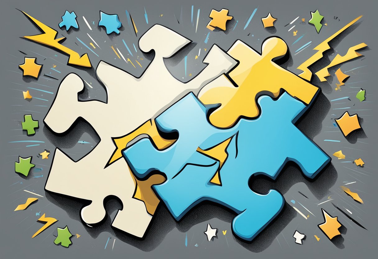 A puzzle piece and a lightning bolt symbolize Autism and ADHD awareness month