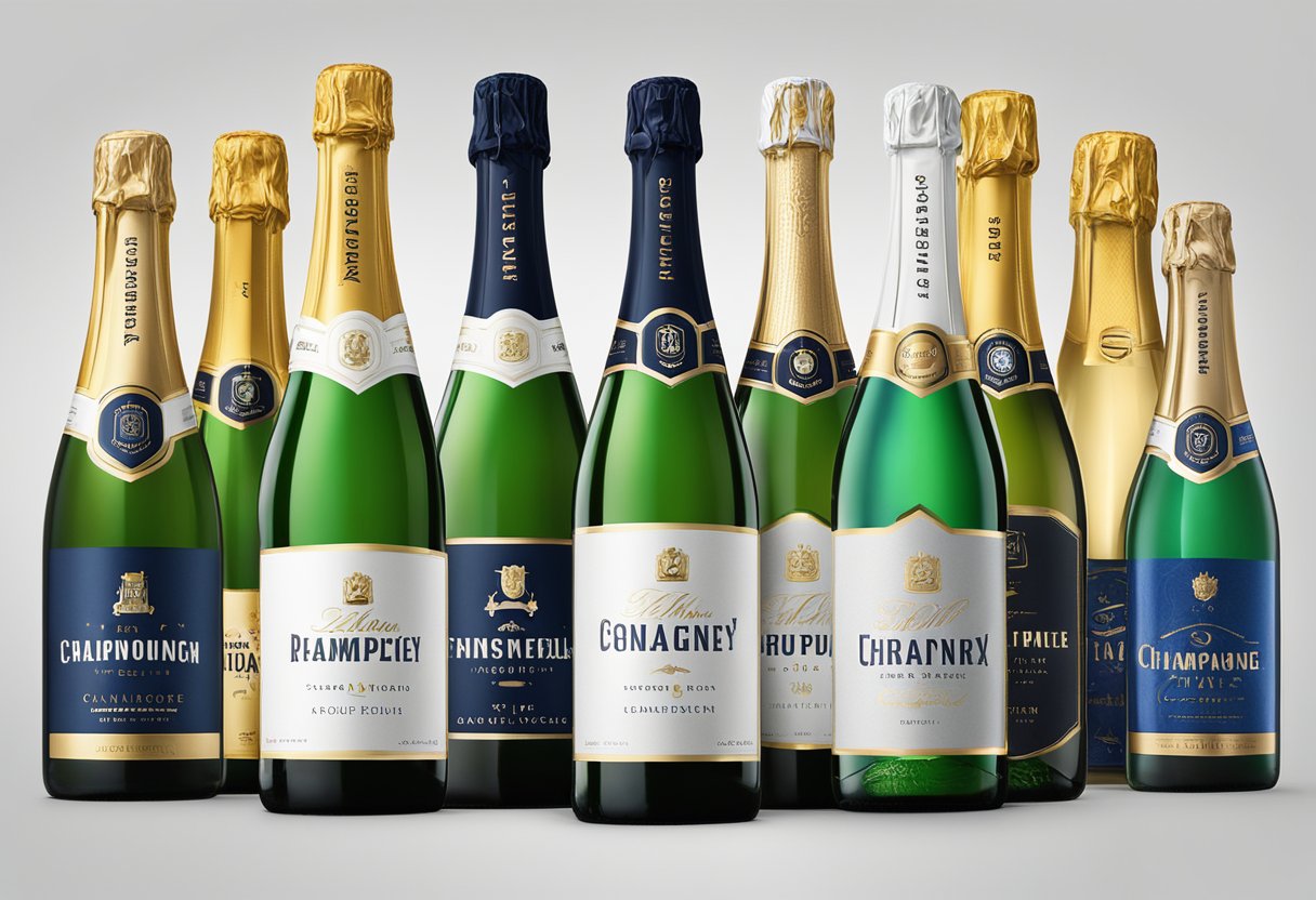 Dave Portnoy's branded champagne bottles displayed with collaboration logos