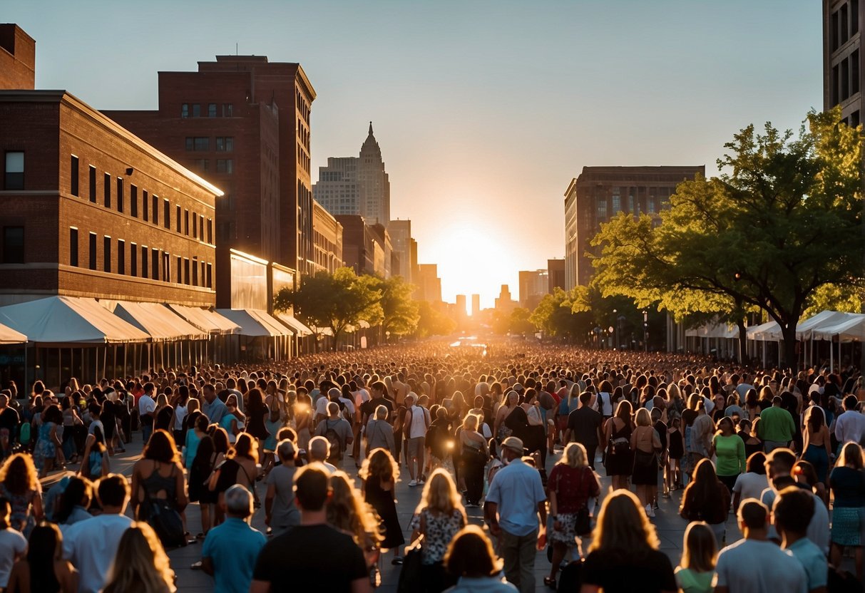Colorful festivals, live music, and vibrant art exhibits fill the streets of Omaha. The city's iconic landmarks and historic attractions come alive in the warm glow of the evening sun