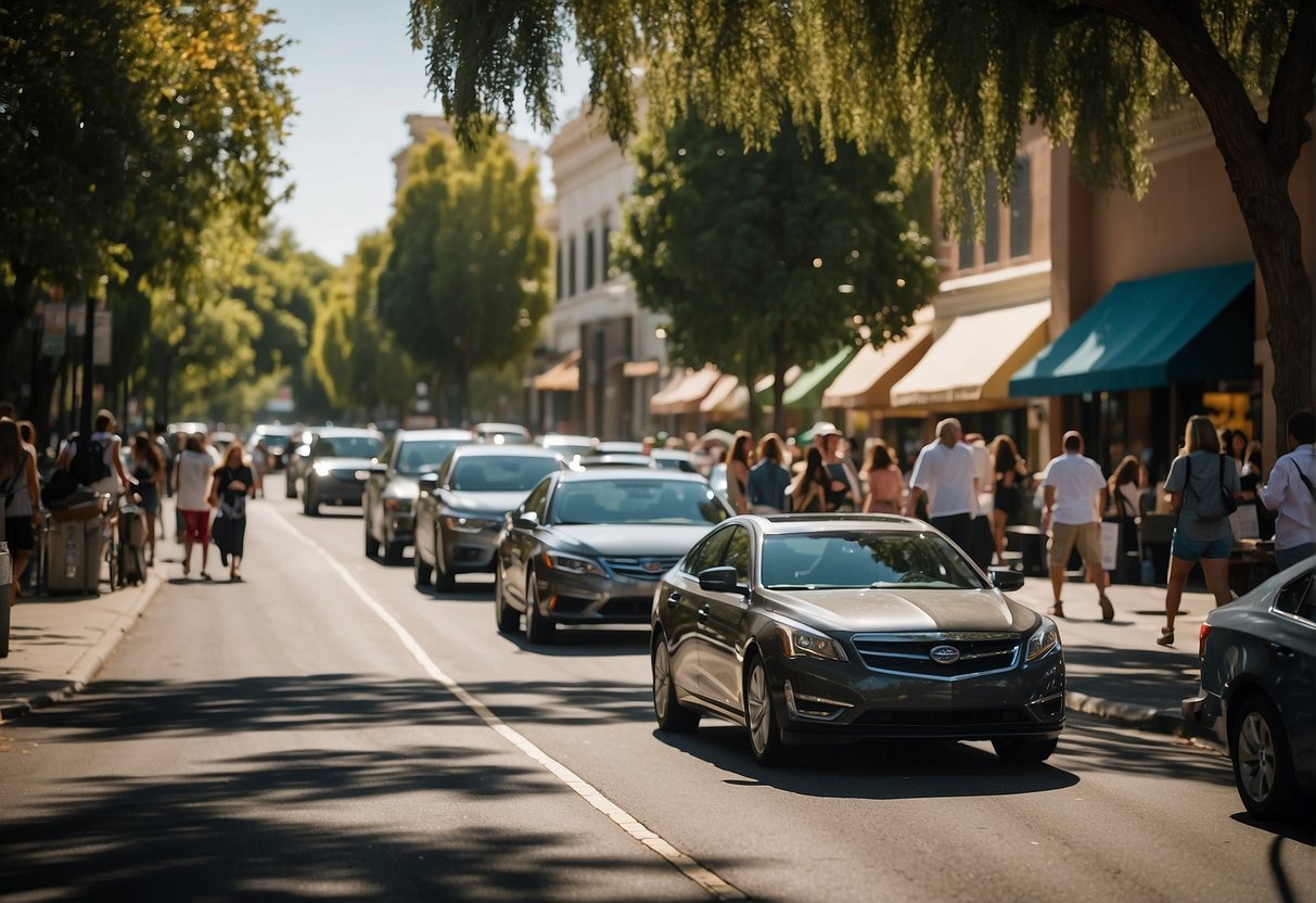 The bustling streets of Sacramento showcase vibrant cultural events and recreational activities. The best time to visit is during the warm summer months