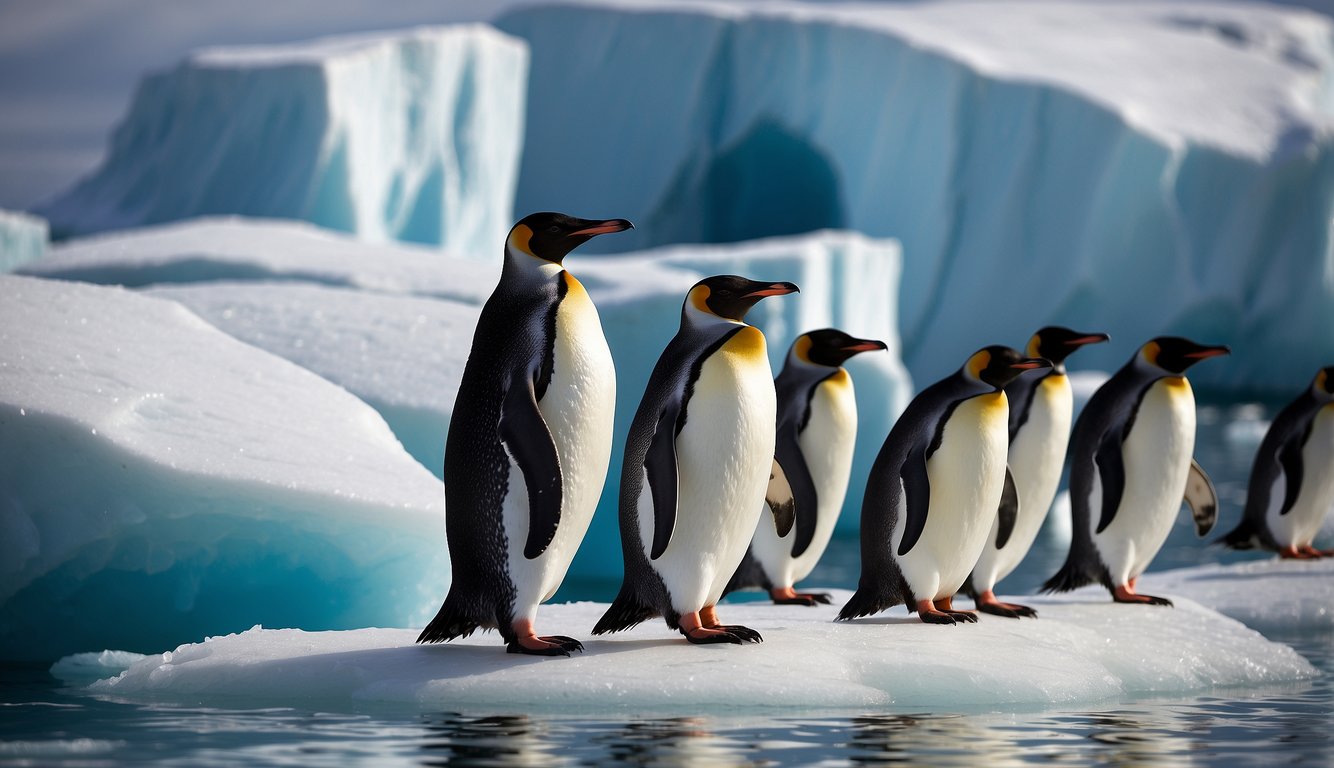 Penguins waddle on icebergs, seals bask in the sun, and whales breach the icy waters on a luxury Antarctic expedition cruise