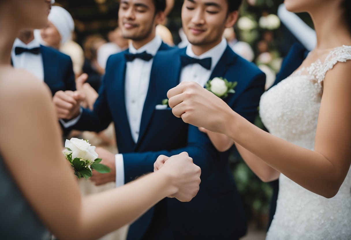 A drunken groom causes a fistfight at the reception, resulting in no serious injuries