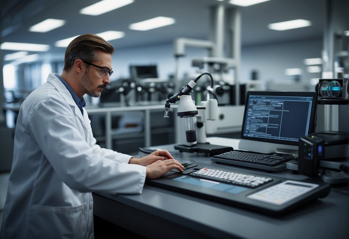 Benefits of ISO 17025 Accreditation - A laboratory technician calibrates equipment, records data, and conducts tests, showcasing the efficiency and accuracy of ISO 17025 accreditation