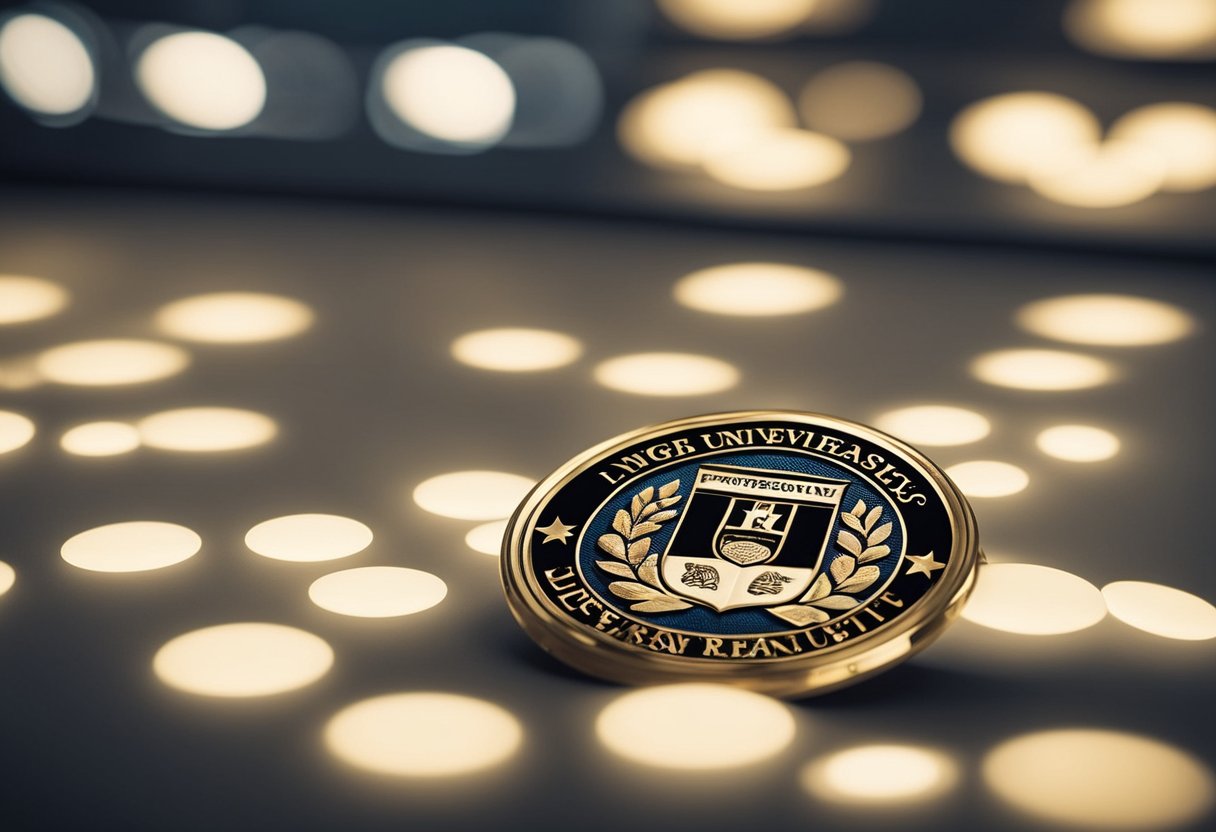 A university seal displayed next to glowing reviews and rankings from reputable sources, such as Forbes and U.S. News & World Report