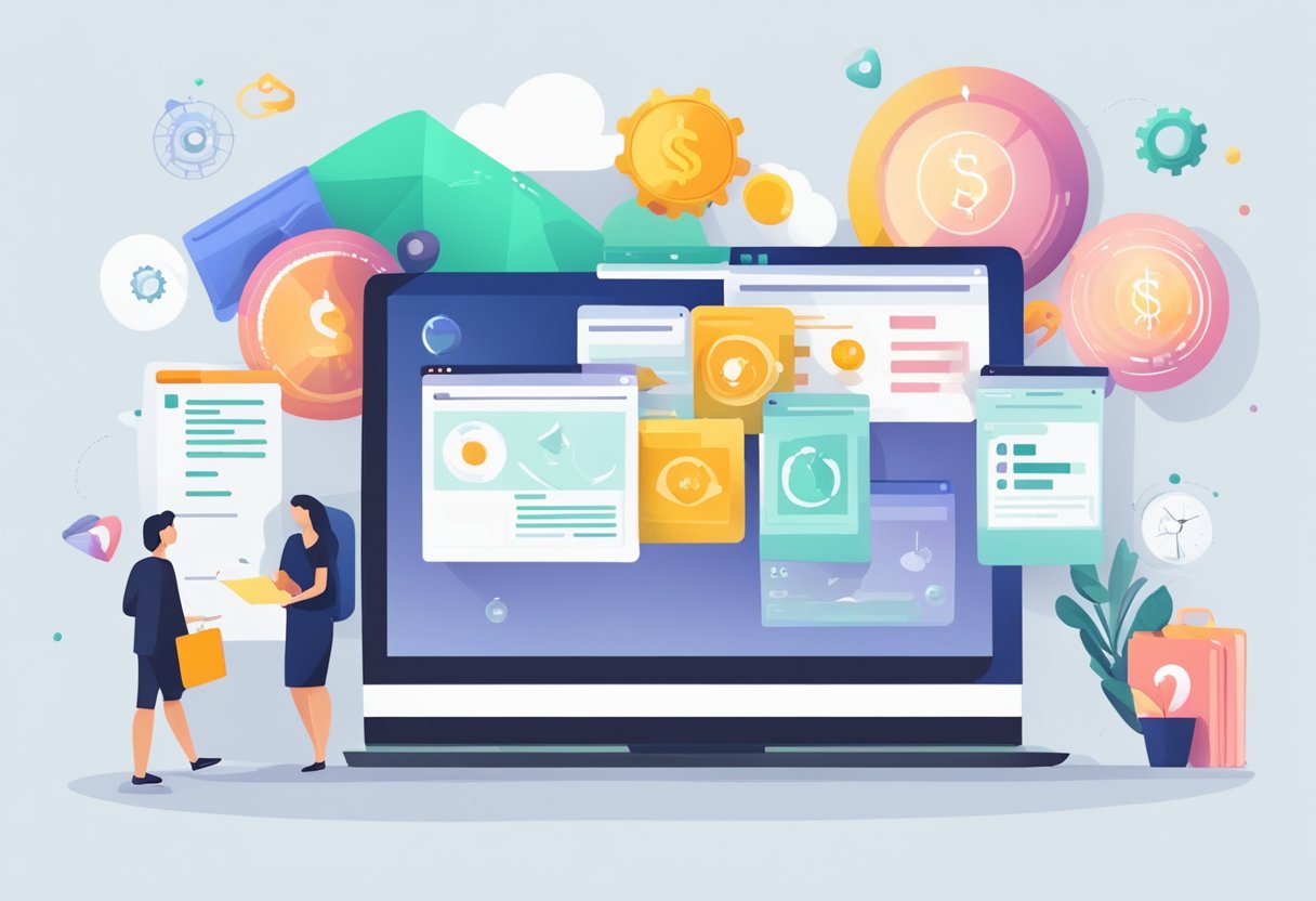 A person browsing through various affiliate marketing programs online, comparing features and benefits before making a decision