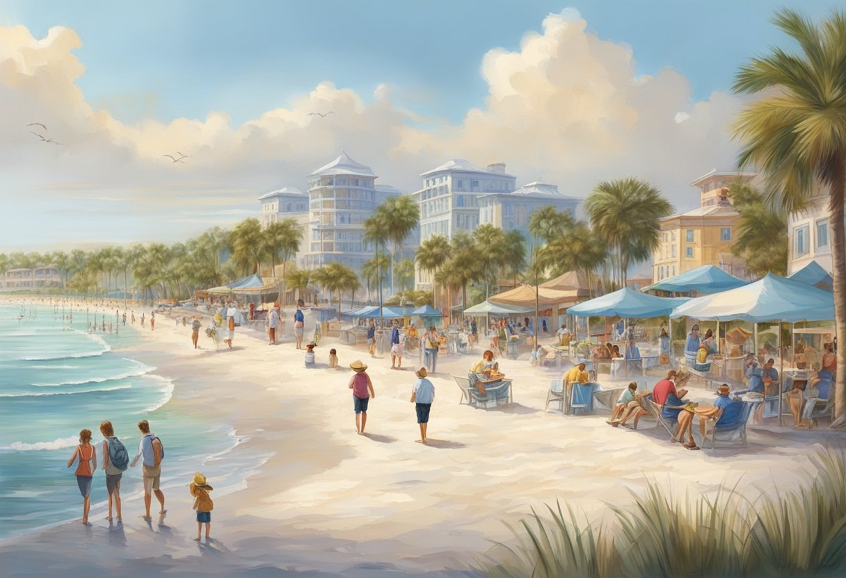 Sarasota beaches evolve from pristine shores to bustling tourist destinations, with changing landscapes and increasing human activity over time