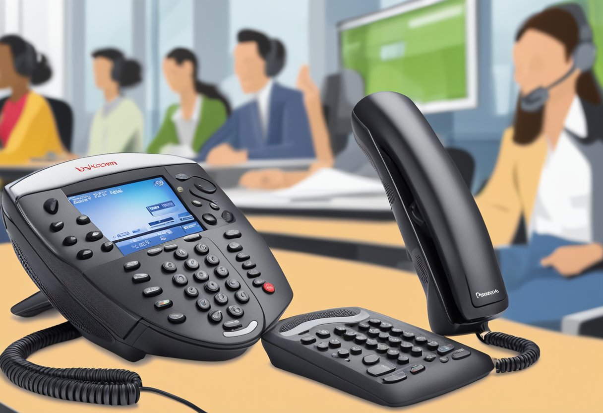 The Polycom VoiceStation 4550 is a sleek, modern conference phone with easy-to-use buttons and a clear display. The device is compact and designed for efficient communication in any meeting room