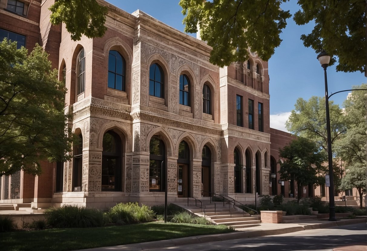 The Indian consulate in Denver stands tall with its unique architectural design, adorned with vibrant colors and intricate patterns, reflecting the rich cultural heritage of India