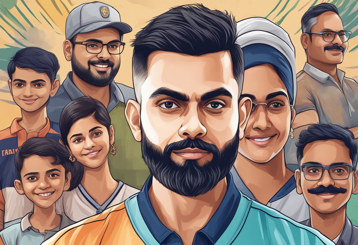 Virat Kohli's biography displayed with his personal details and family members