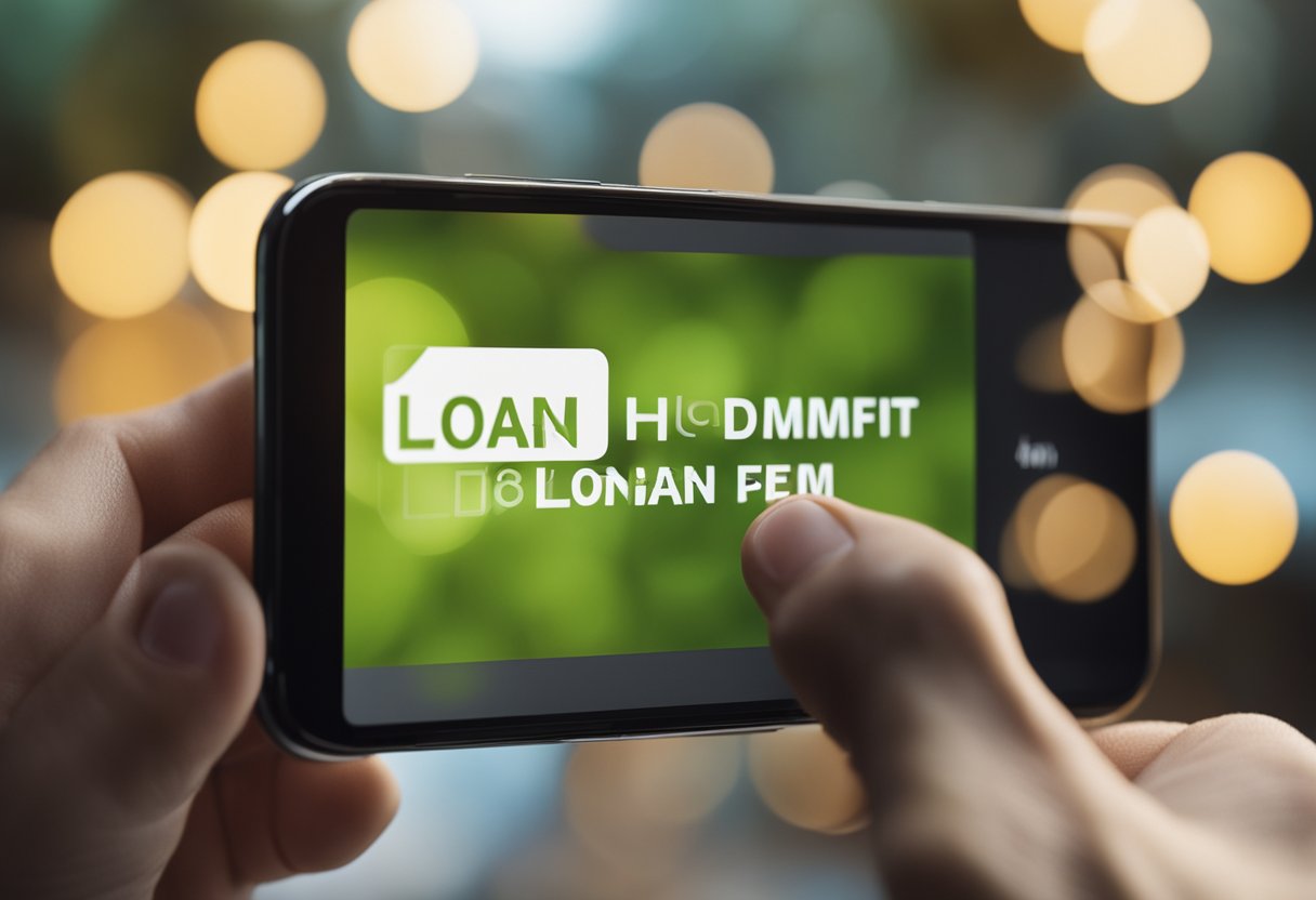 A smartphone displaying a high limit online loan approval