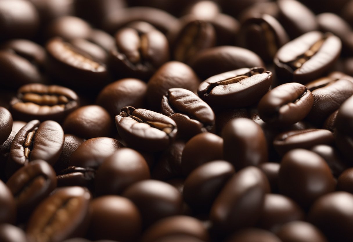 Coffee beans soaking in a solvent, then steamed to remove caffeine. Remaining solvent evaporates, leaving decaffeinated beans ready for roasting