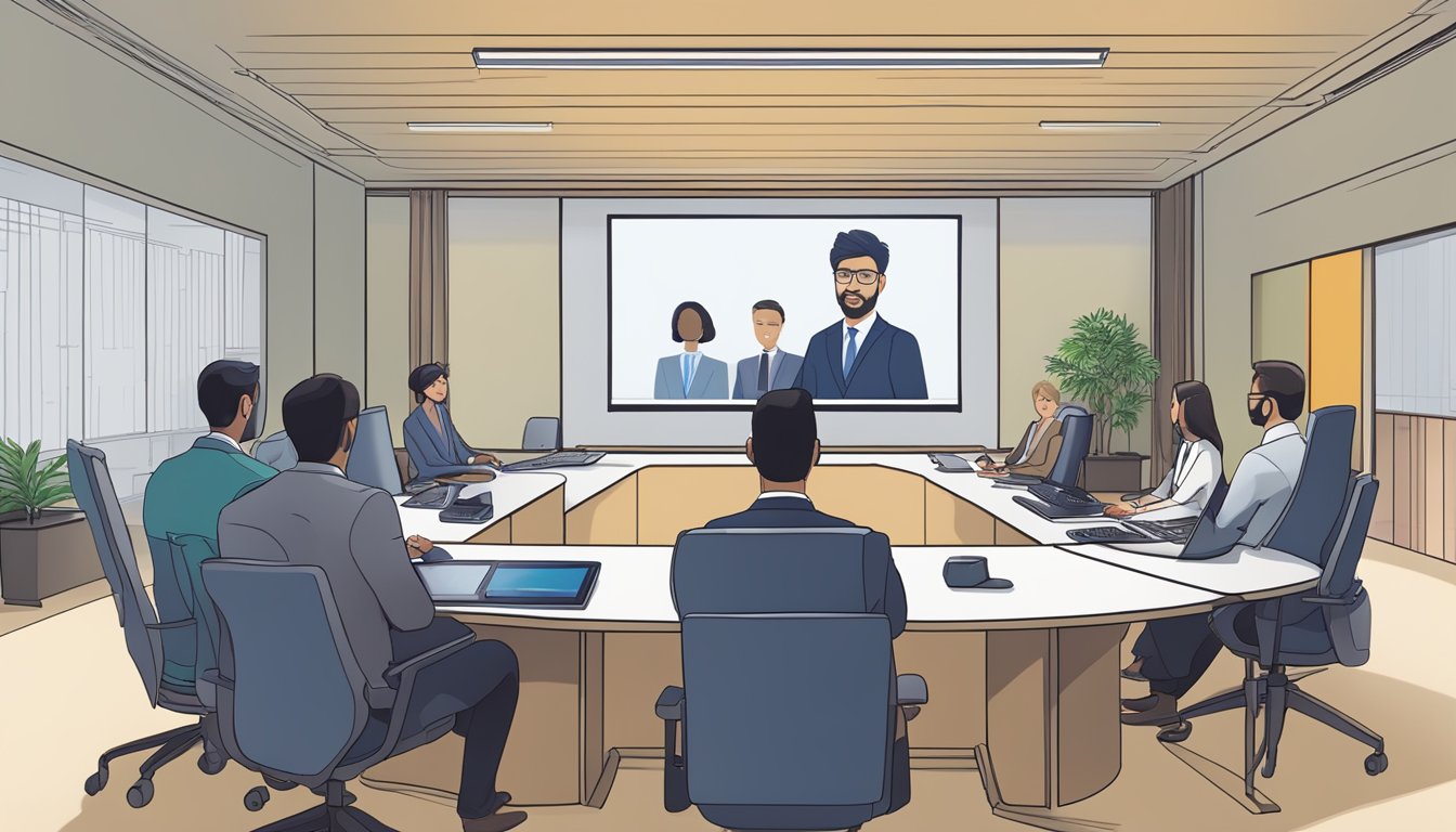 A SONY PCS-XG80 videoconferencing system with 1080i high-definition capability
