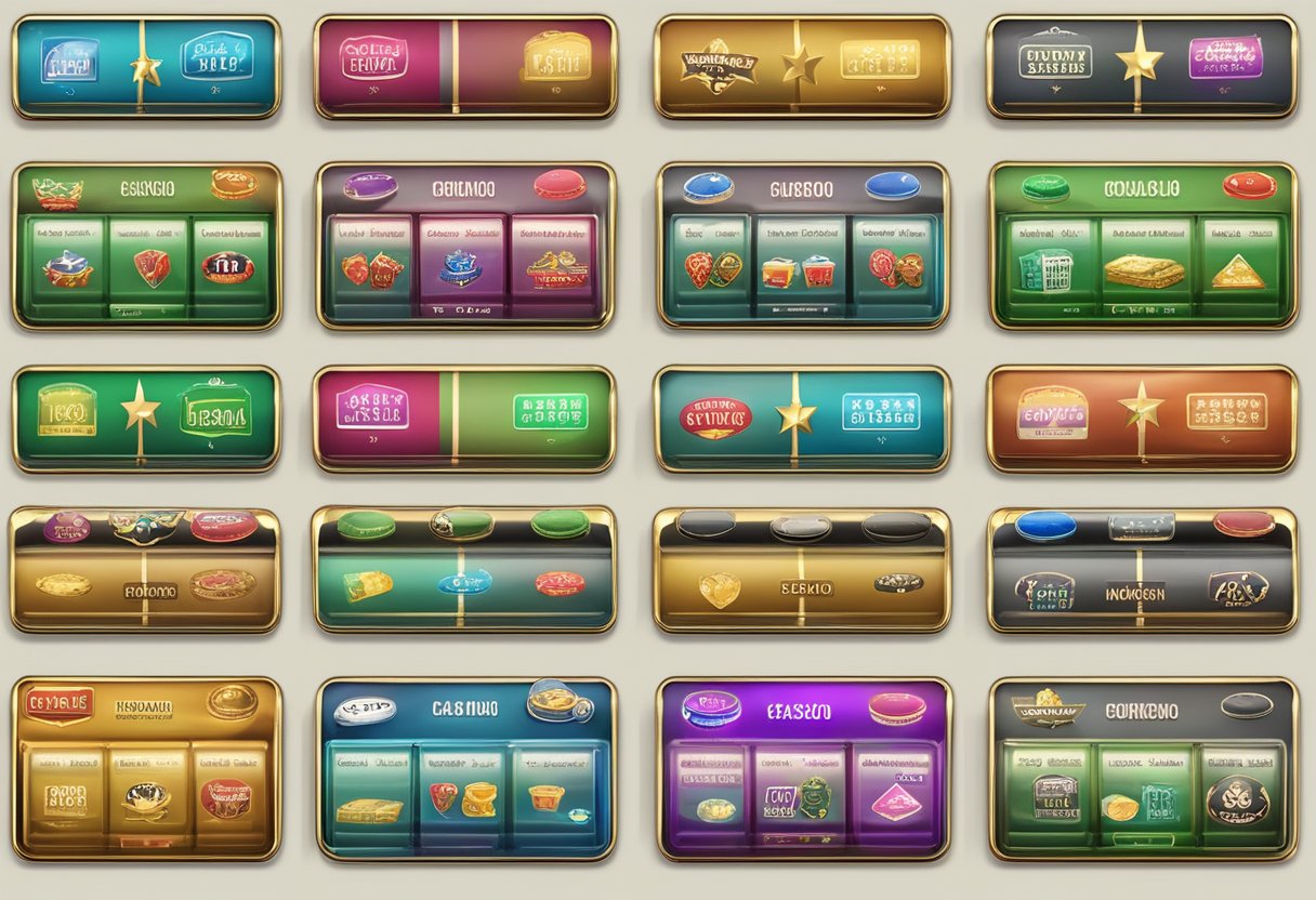 A computer screen displaying various online casino options with French language labels