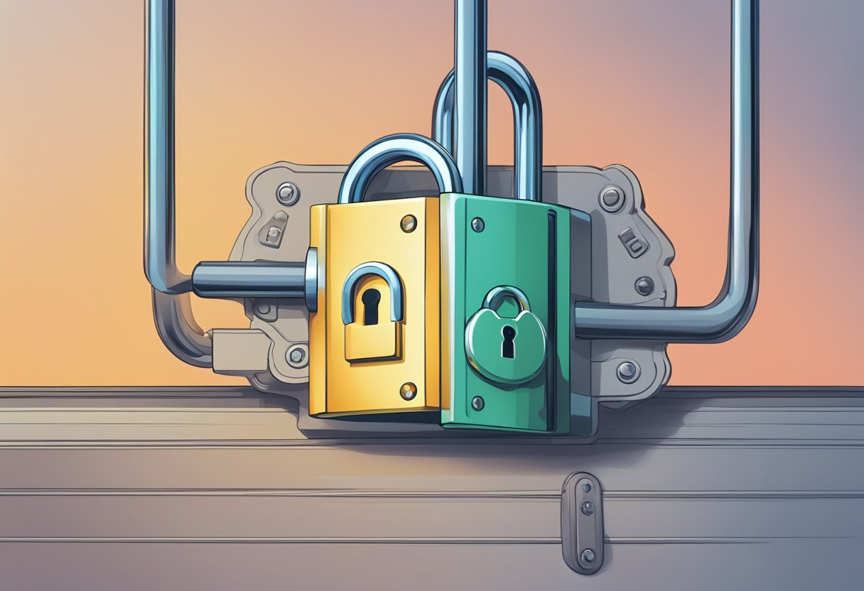 A lock with a WordPress logo on it, with a small number of attempts (e.g. 3) crossed out, and a larger number (e.g. 5) highlighted as the new limit