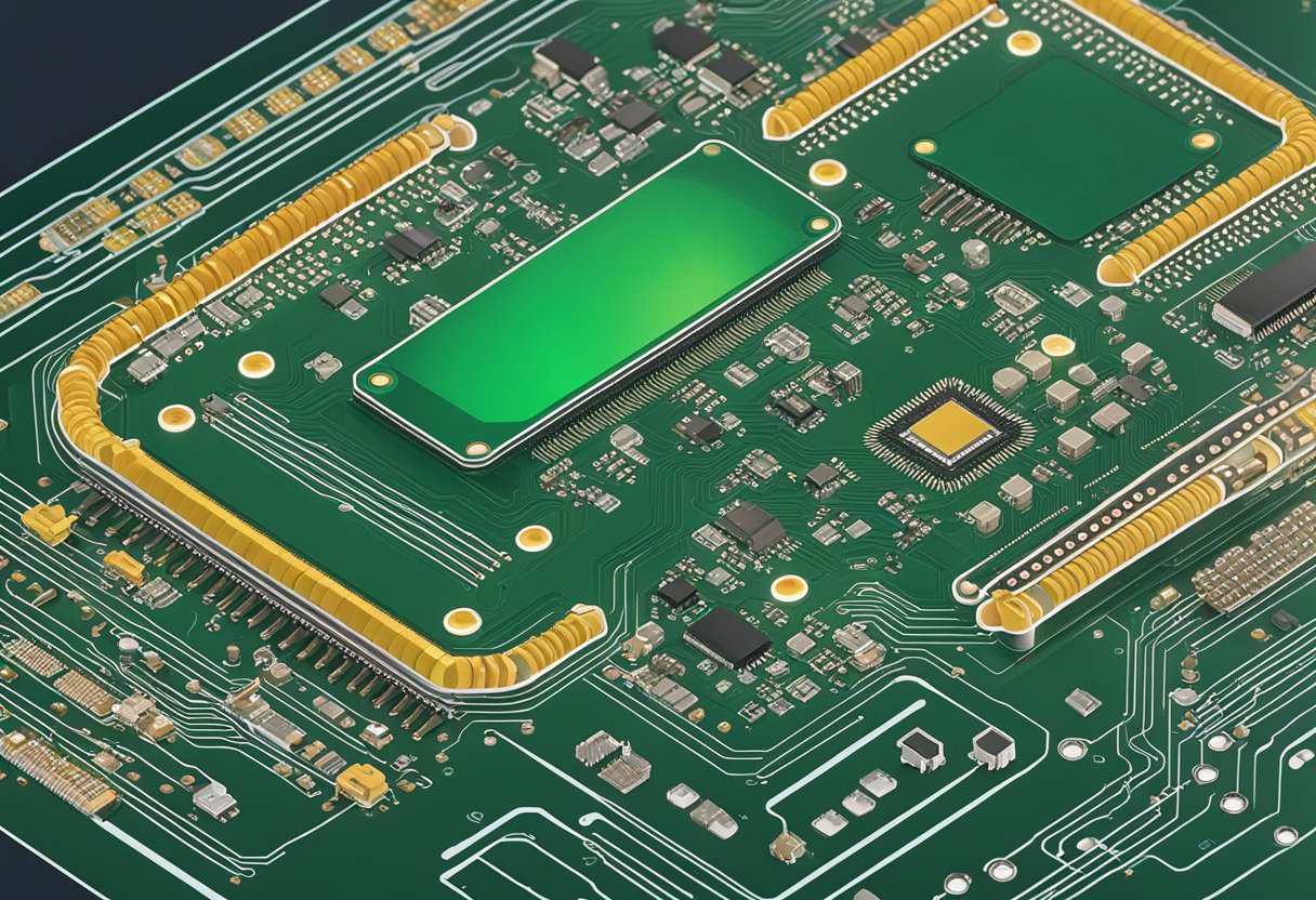 PCB components being placed onto a circuit board, soldered, and inspected for quality