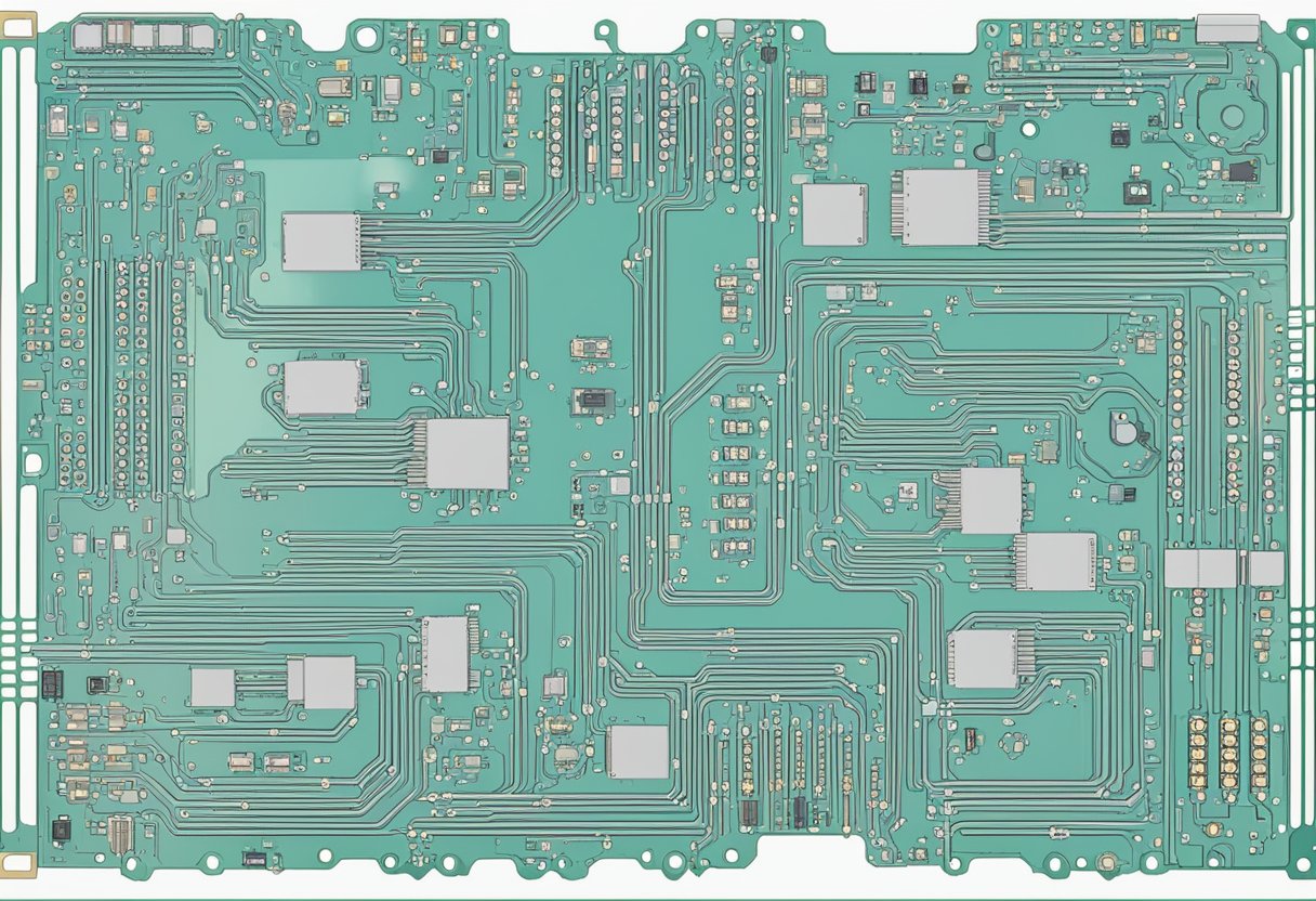 Components placed on PCB, solder paste applied, reflow soldering, inspection, final testing