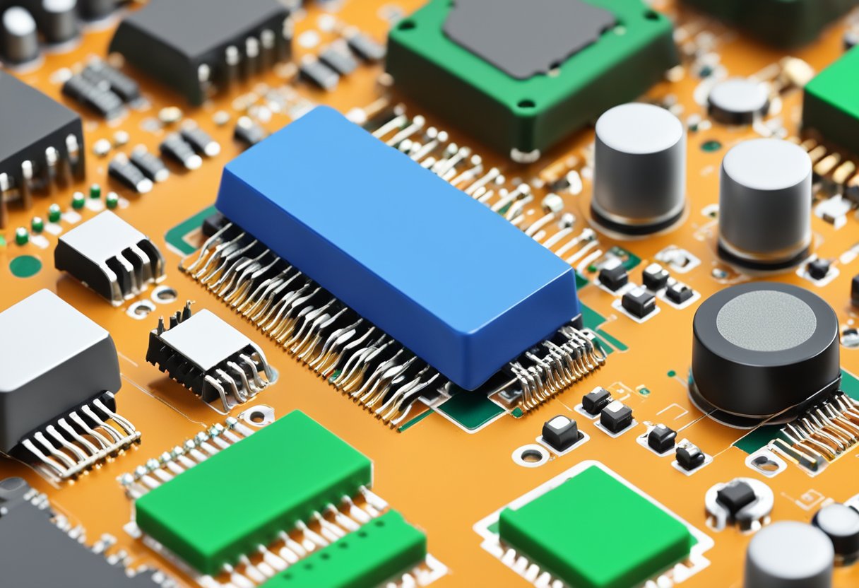 Components arranged on a PCB, soldered joints inspected, conformal coating applied, and final inspection completed