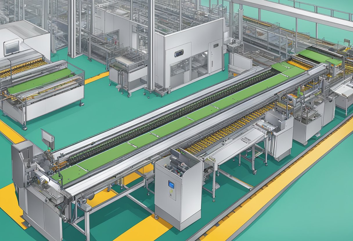 A conveyor belt moves electronic components through a high-tech assembly line at Speedy PCB Assembly Pty Ltd