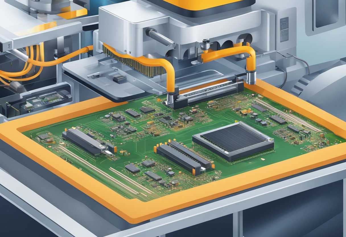 Printed circuit boards being manufactured and assembled with precision equipment and machinery