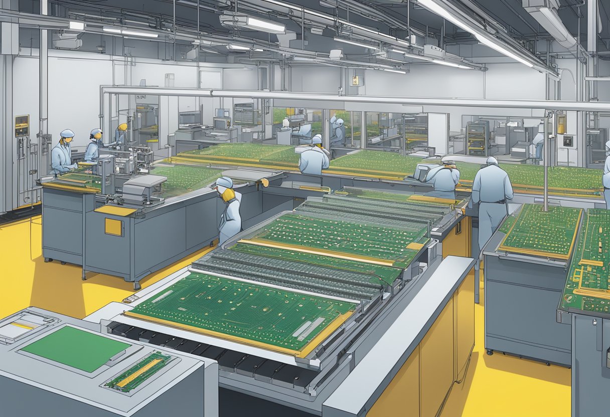 PCB components being assembled on a production line in Canada