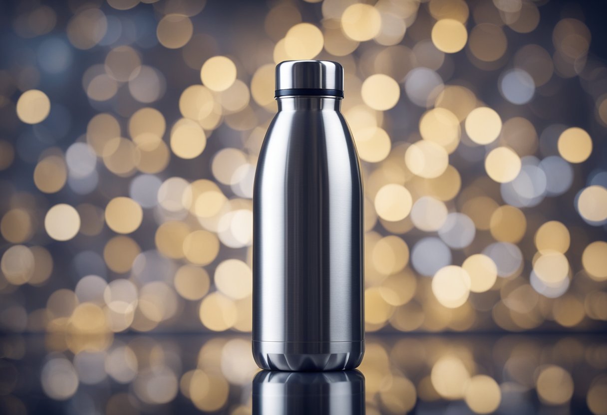 A stainless steel bottle is first manufactured, then used for drinking water, and finally recycled into a new bottle