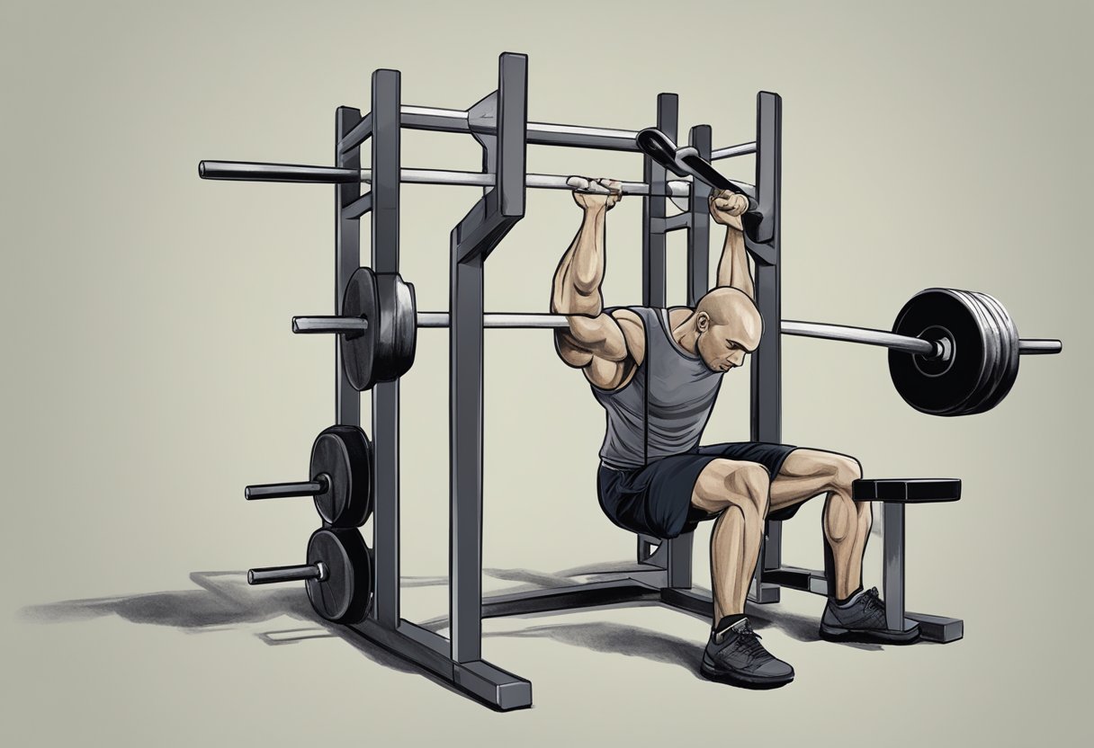 A person performing calisthenics while incorporating weights into their routine