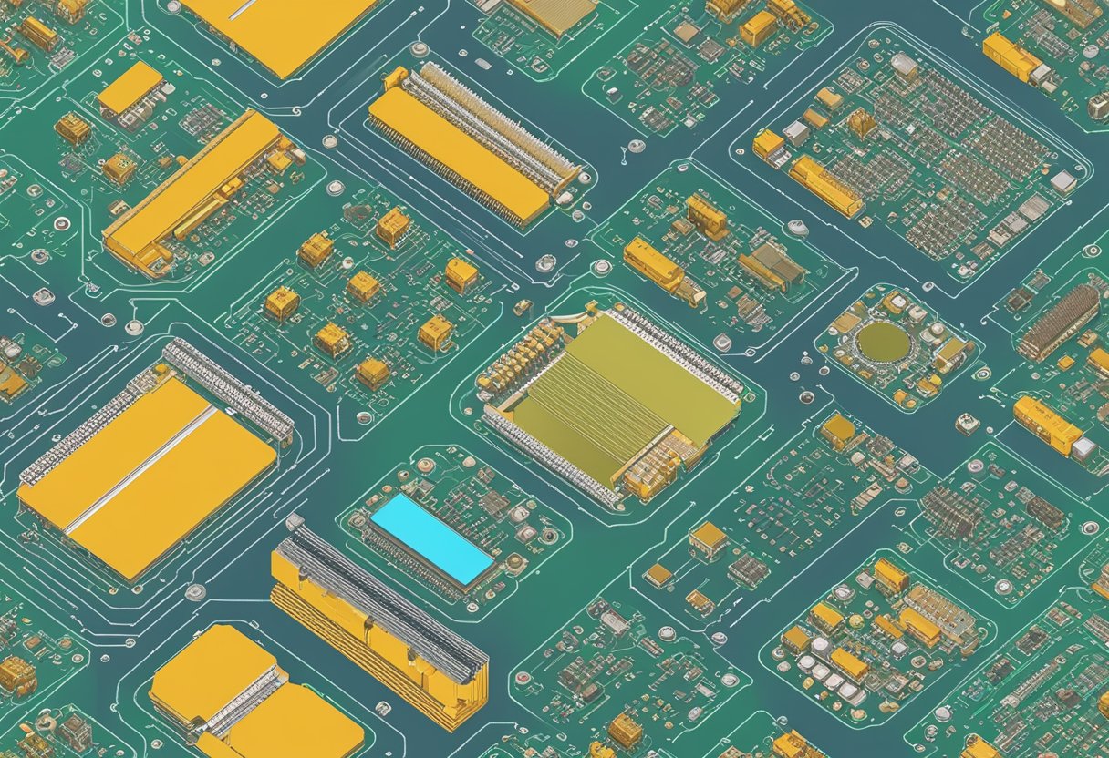 Components placed on PCB, solder paste applied, reflow oven heats, components soldered, inspected for defects, tested for functionality