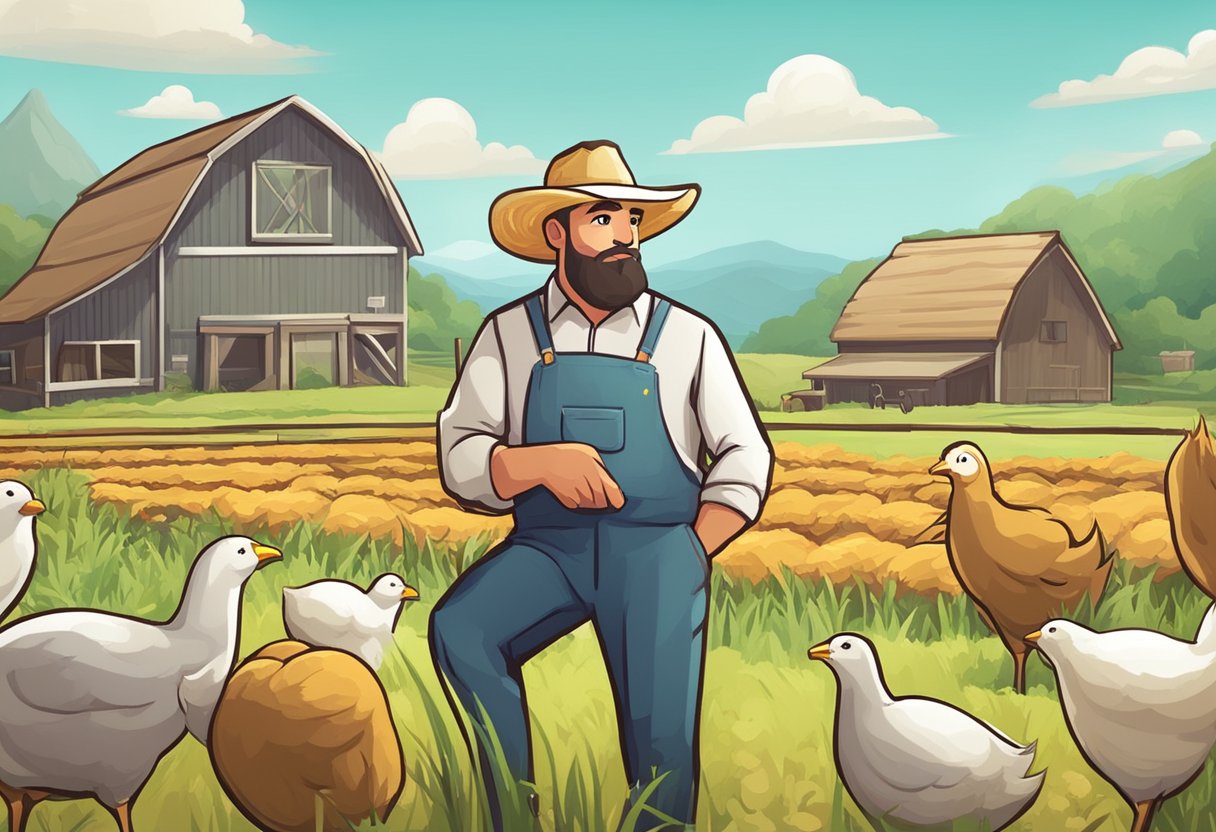 A farmer navigates through missions and gains prestige in Egg Inc game without needing internet connection