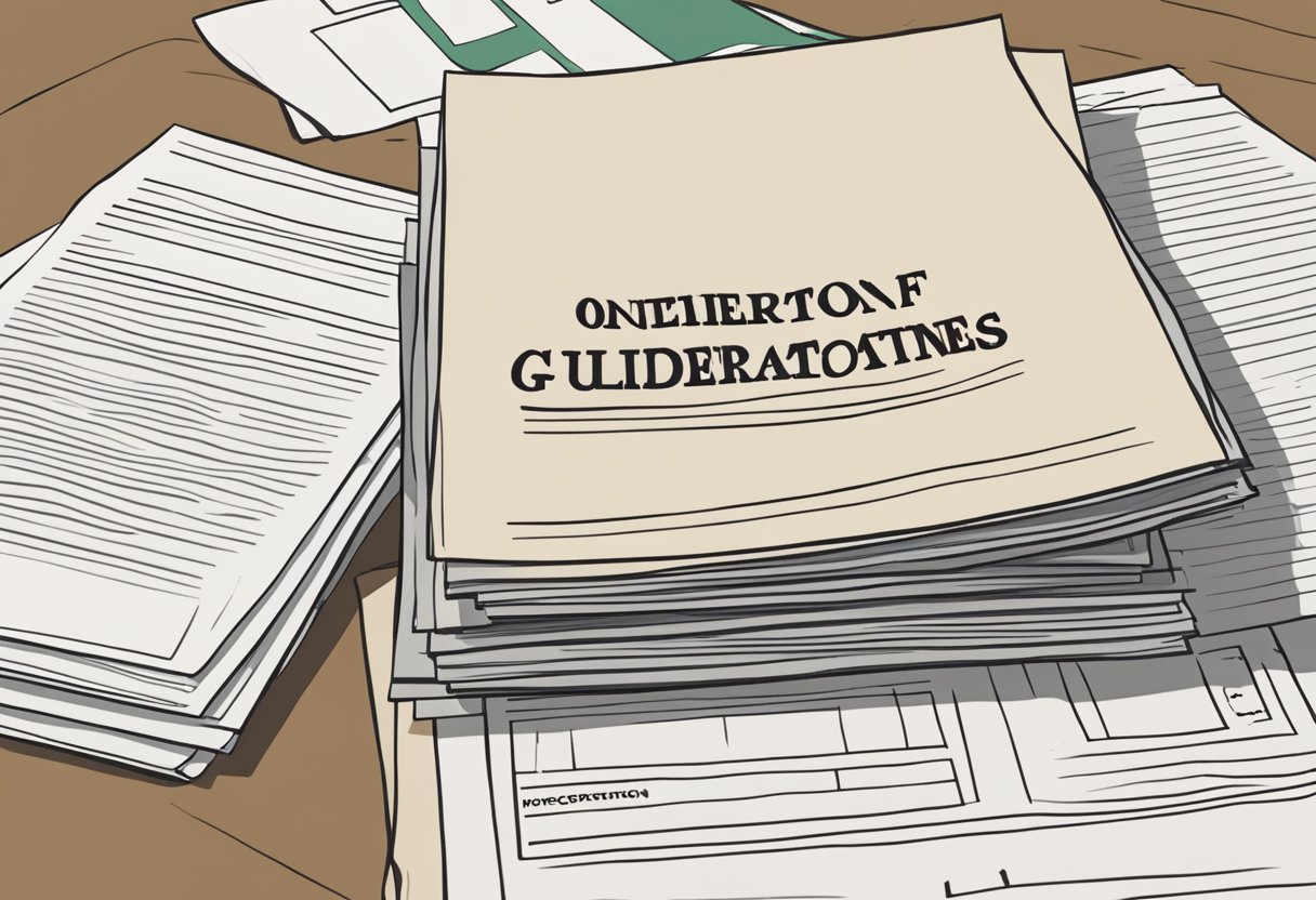 A stack of papers labeled "Operational Guidelines" and "Bylaws" sit next to a document titled "Articles of Incorporation."