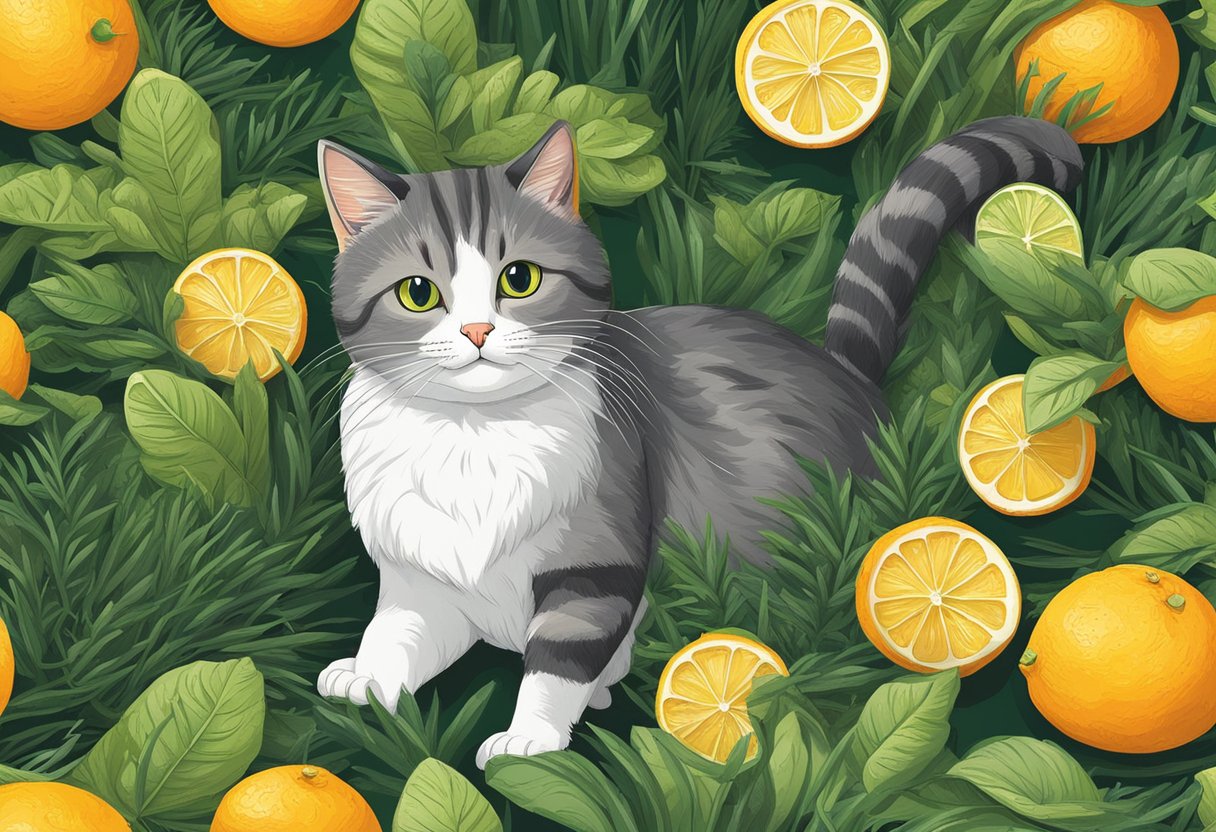 Cats avoid mulch with citrus scent, prickly twigs, and motion-activated deterrents