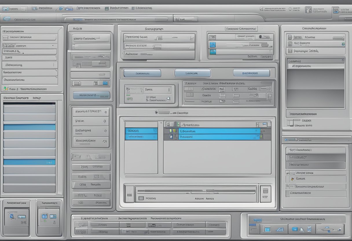 A computer screen displays the "Advanced BIOS Settings" menu on an HP system, with various options and configurations available for navigation