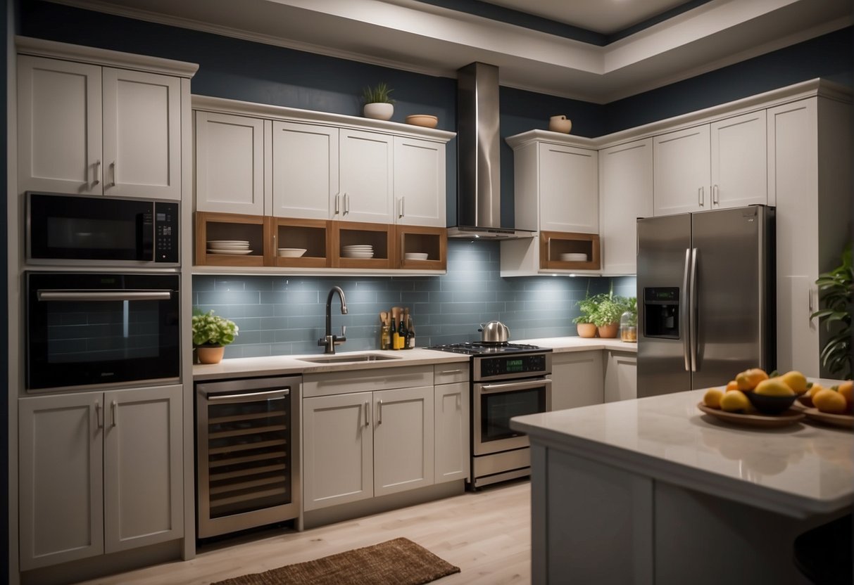A Kitchen With Well-Organized Cabinet Layout, Maximizing Storage And Accessibility. Cabinets Are Strategically Placed For Efficient Workflow And Functionality