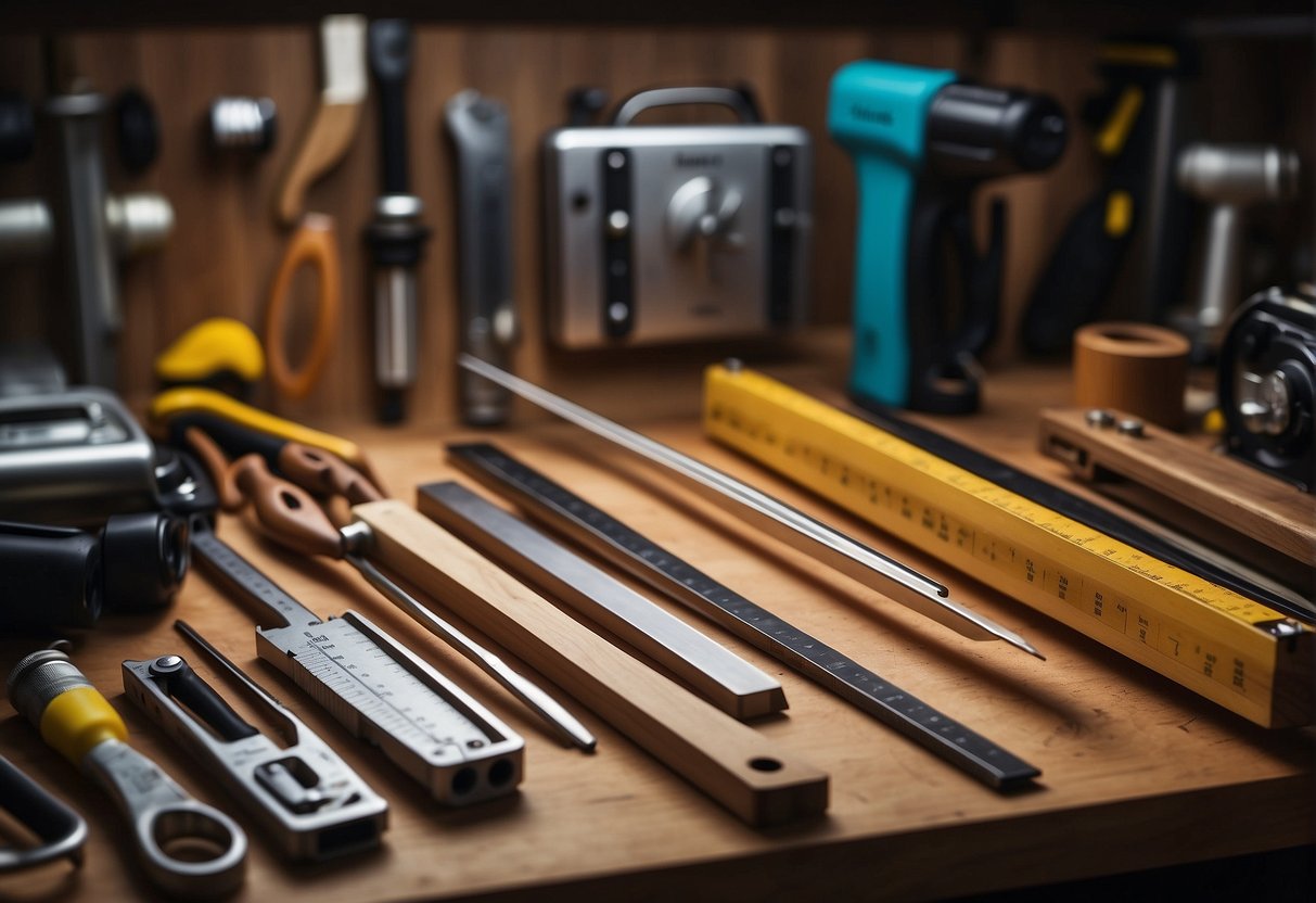 A Variety Of Cabinet Types And Installation Tips Are Displayed With Measuring Tools And Diy Materials