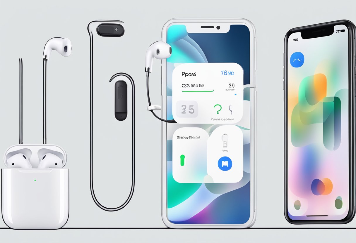 Airpods connected to device, but no sound. Device screen shows connected status. User frustration evident