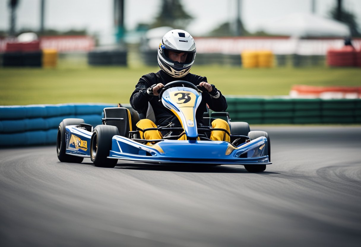 Racing go-karts requires strong core and leg muscles for steering and controlling the vehicle. The arms and shoulders also play a role in maneuvering the kart around tight corners