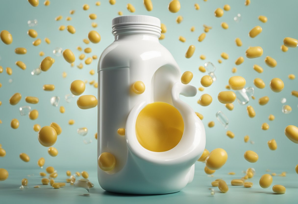 A bottle of probiotics spills, causing a variety of objects to transform into vibrant, healthy versions of themselves