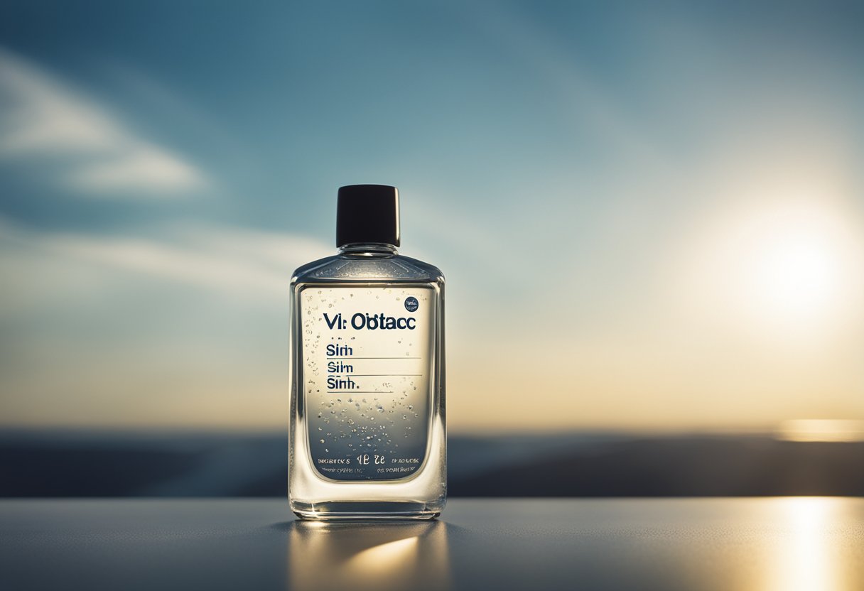A bottle of men vi sinh optibac on a clean, white surface
