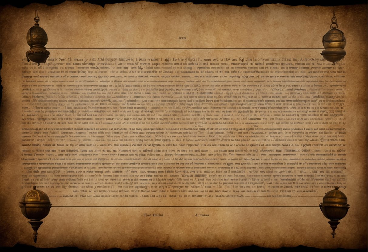 Historical figures' quotes displayed on a grand, ancient scroll